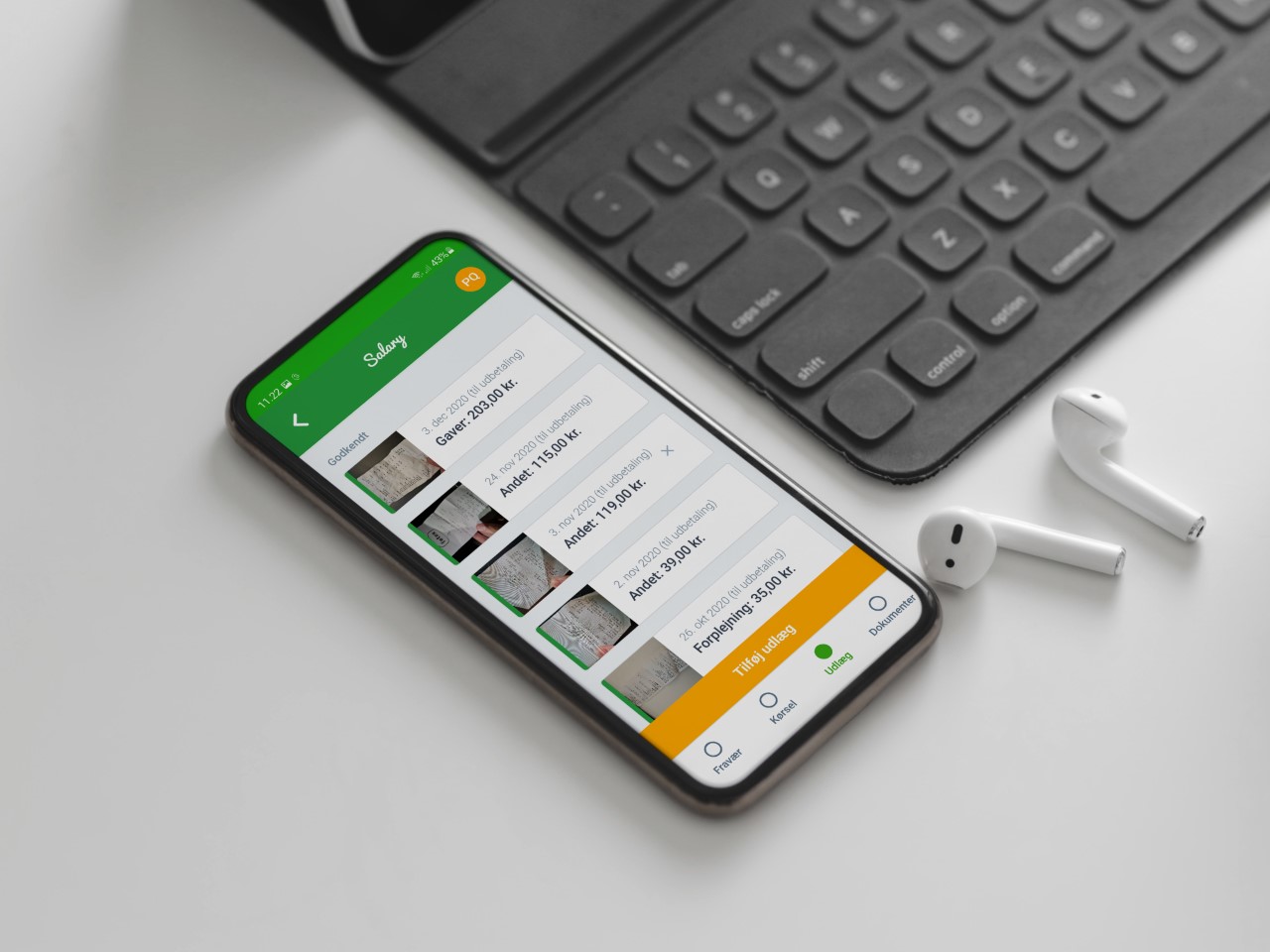 App fremvises af systemet
