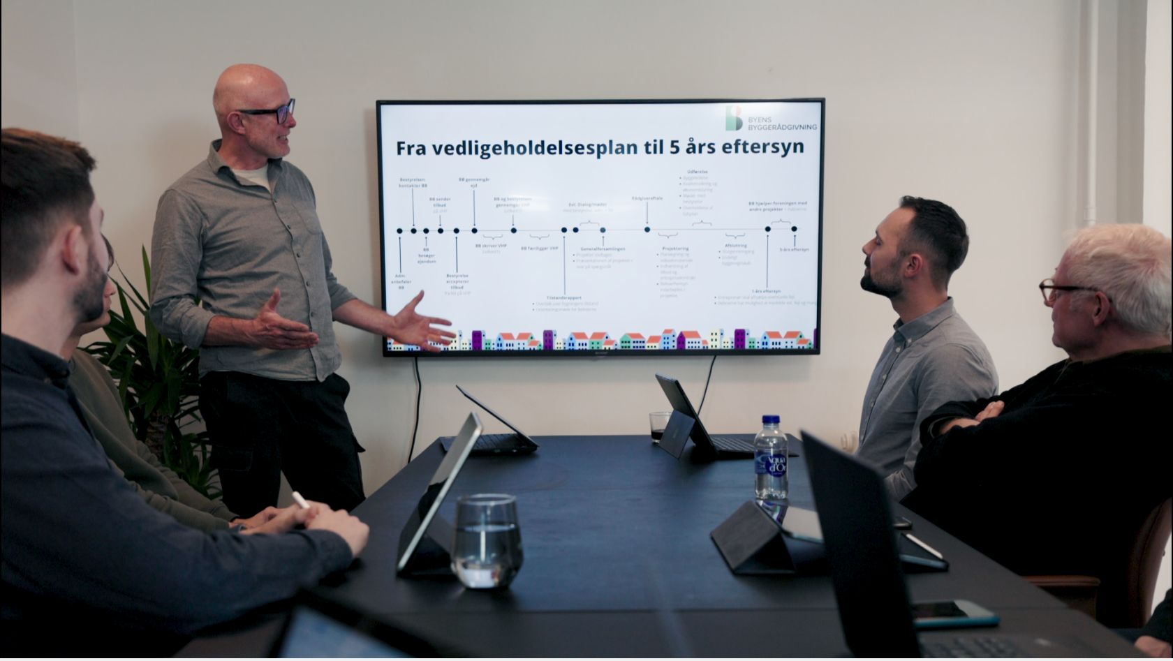 Overblik over tid og projekt af byggerådgivning